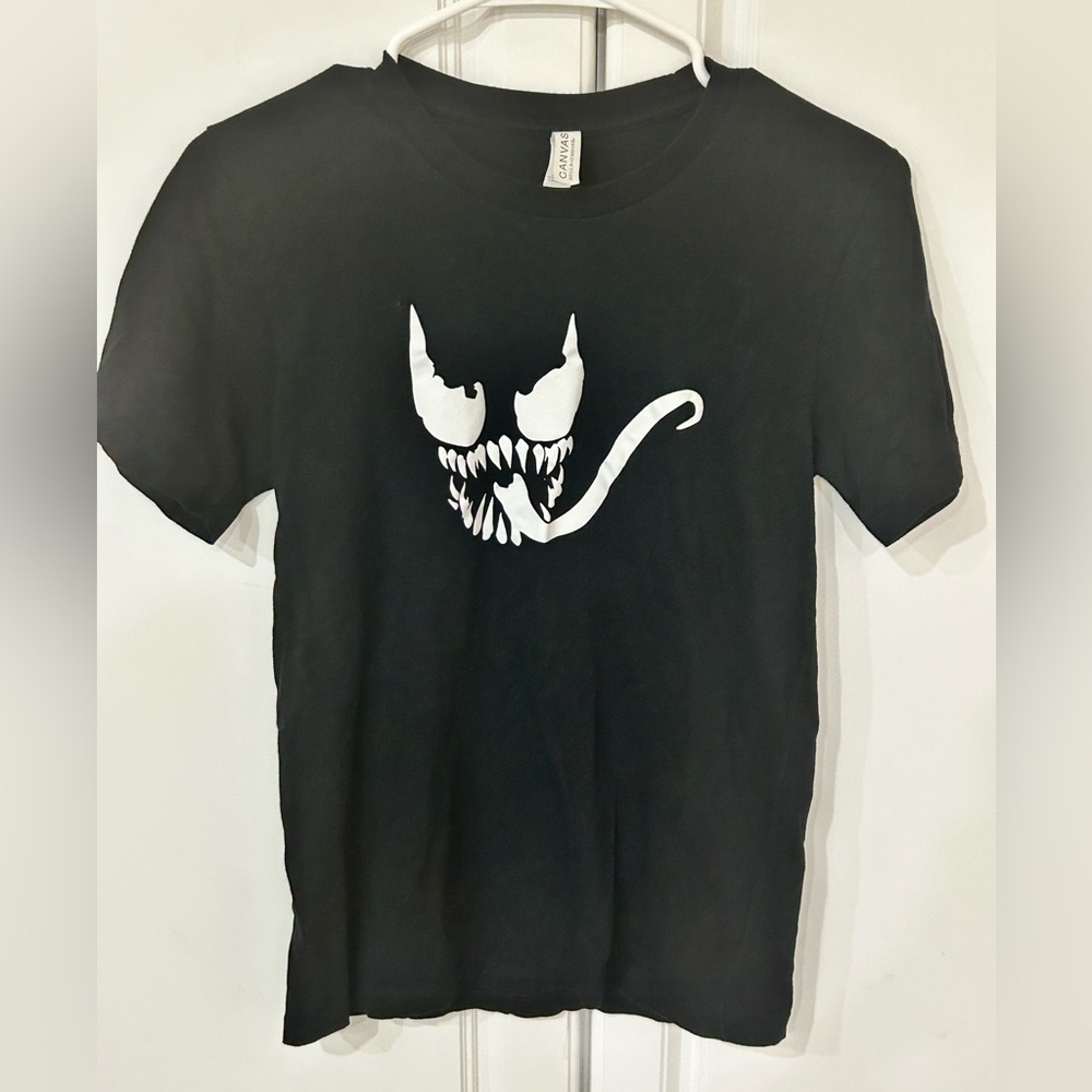 Bella Canvas SPIDER Short Sleeve Graphic T-shirt Tee Black Size Small Unisex